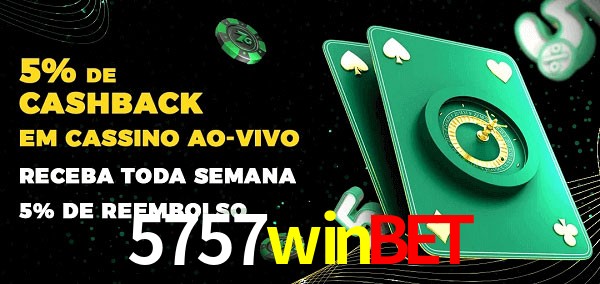 Promoções do cassino ao Vivo 5757winbet